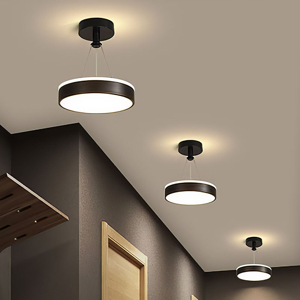 Sleek Modern Metal LED Pendant Ceiling Lights for Stylish Hallway Illumination and Contemporary Home Décor