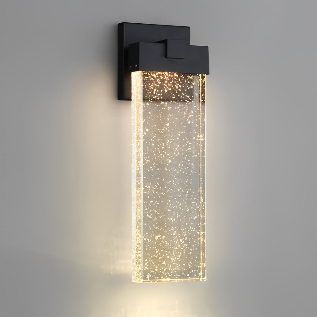 Aplique de pared para exterior moderno de cristal resistente al agua