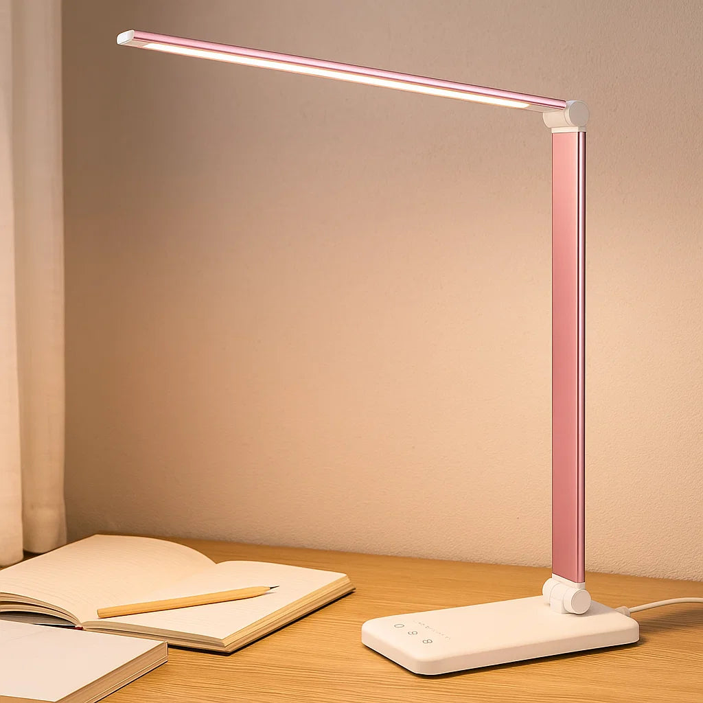 Desk Lamp with Adjustable LED and USB Charging