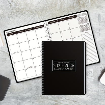 Planificateur mensuel en papier avec reliure spirale