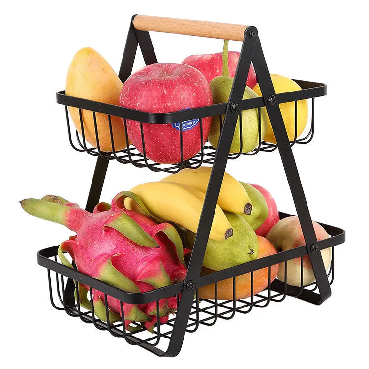 Cesta de fruta de metal para almacenamiento de cocina