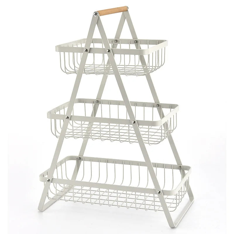 Cesta de fruta de metal para almacenamiento de cocina