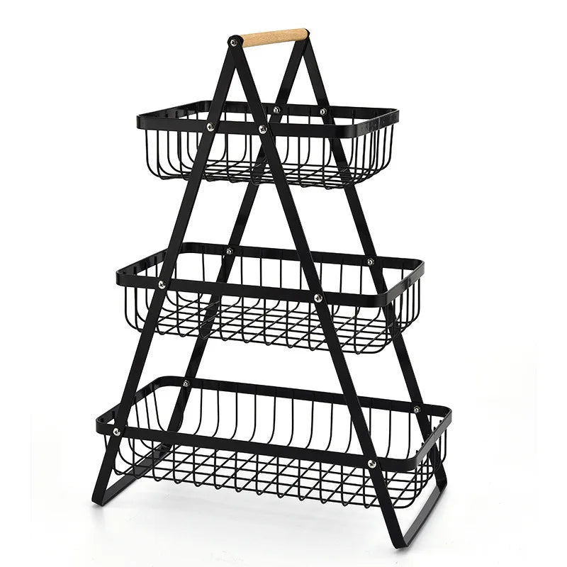 Cesta de fruta de metal para almacenamiento de cocina