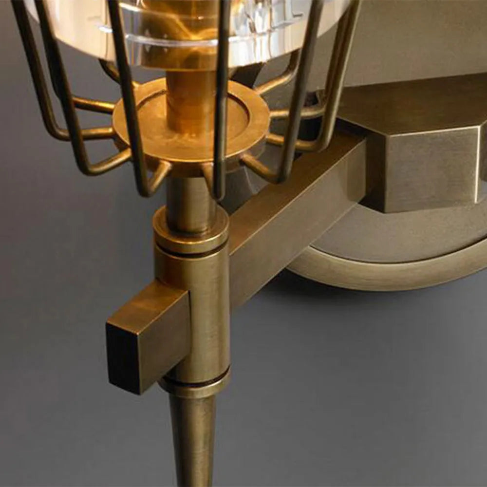 Wall Light Modern Brass Glass Sconce
