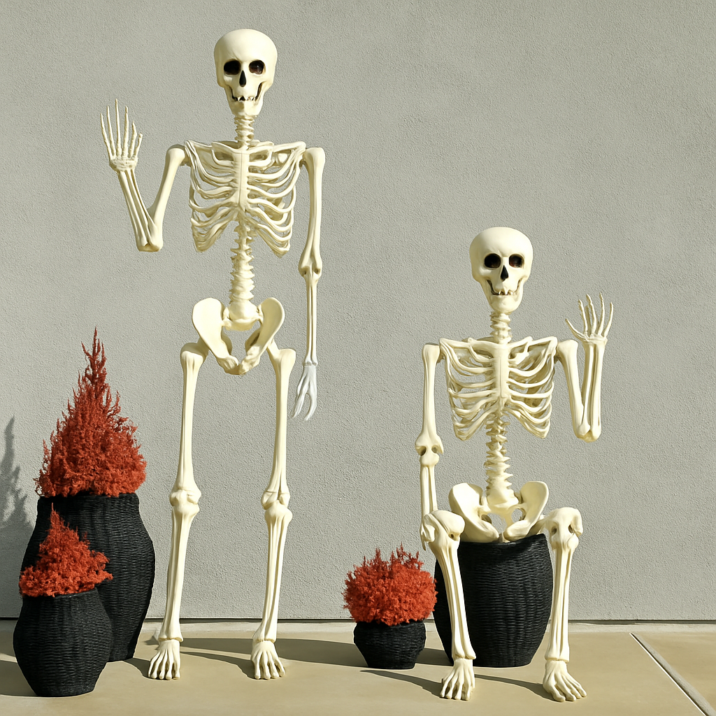 Halloween Skeleton Decoration Poseable Outdoor Display