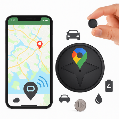 Miniaturowy lokalizator GPS do pojazdów z magnetycznym mocowaniem