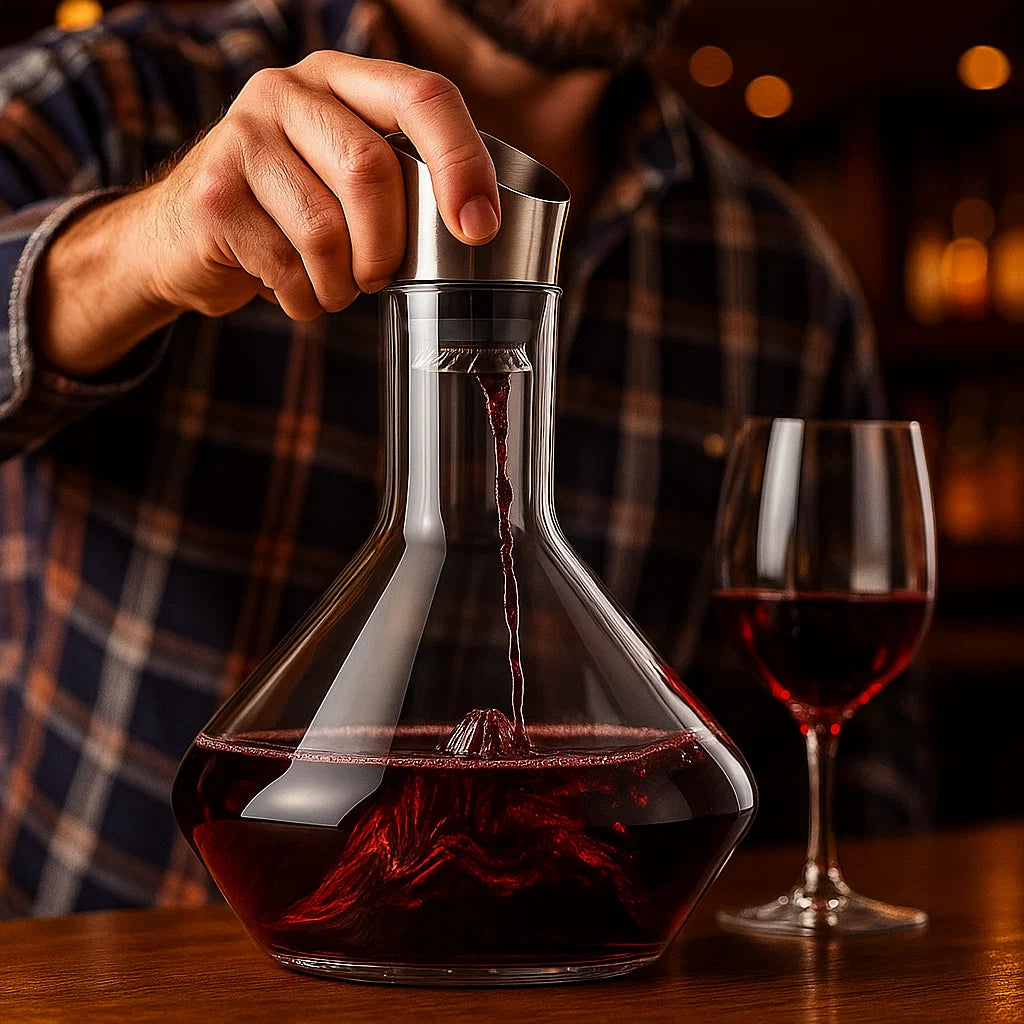 Crystal Glass Wine Decanter Aerator