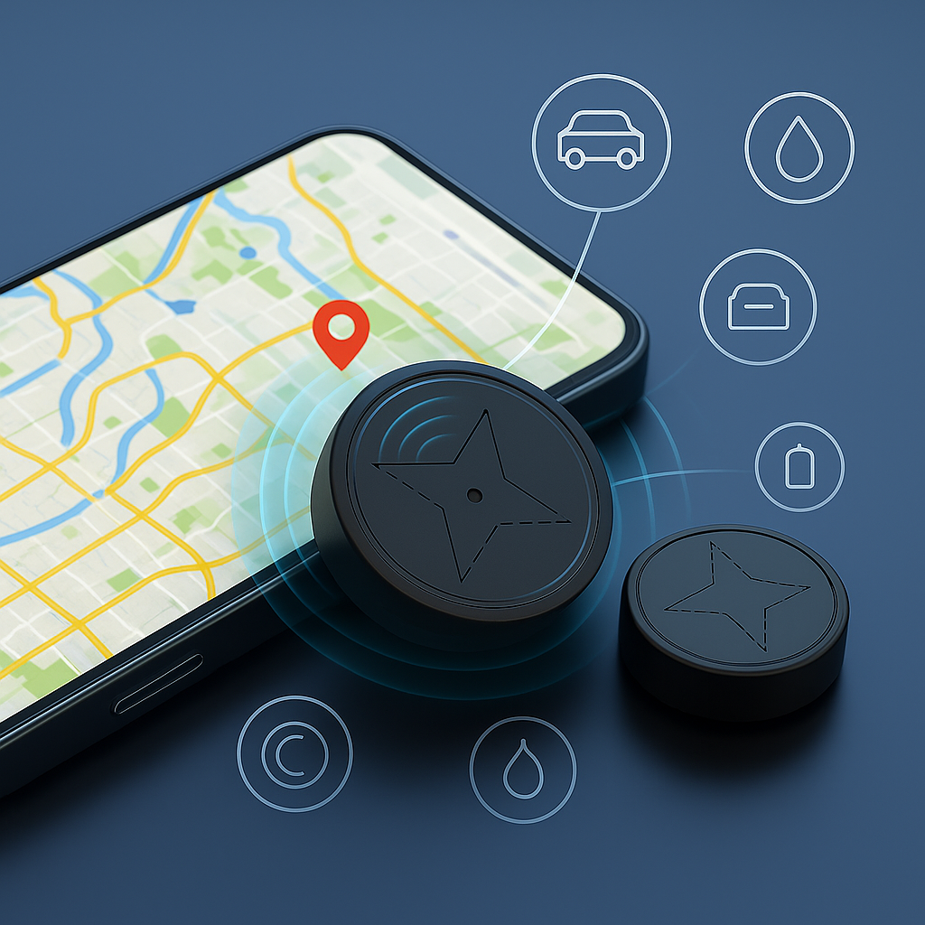 Miniaturowy lokalizator GPS do pojazdów z magnetycznym mocowaniem