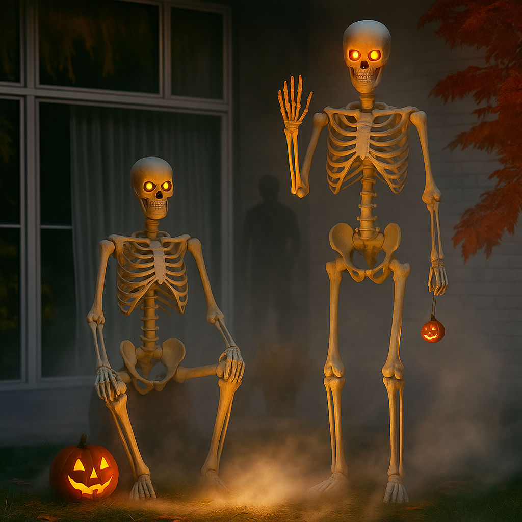 Halloween Skeleton Decoration Poseable Outdoor Display