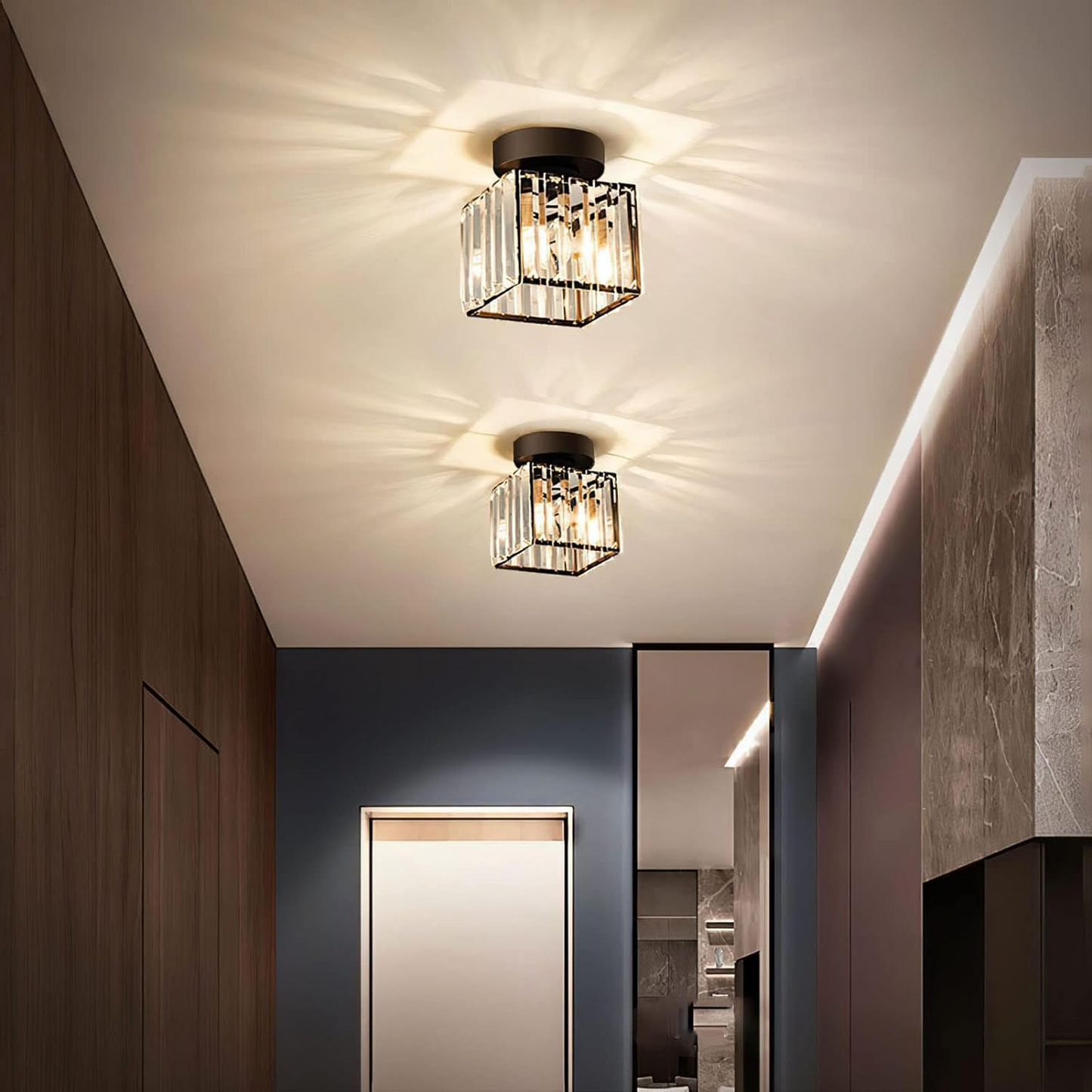 Crystal Glass Ceiling Light for Modern Interiors