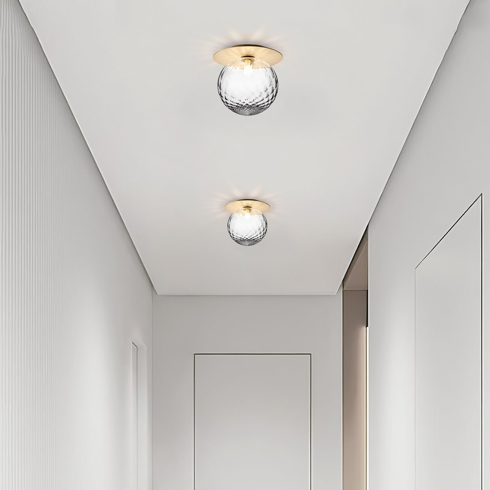 Contemporary Glass Ceiling Lights for Hallways - Stylish Illumination Solutions for Modern Interiors