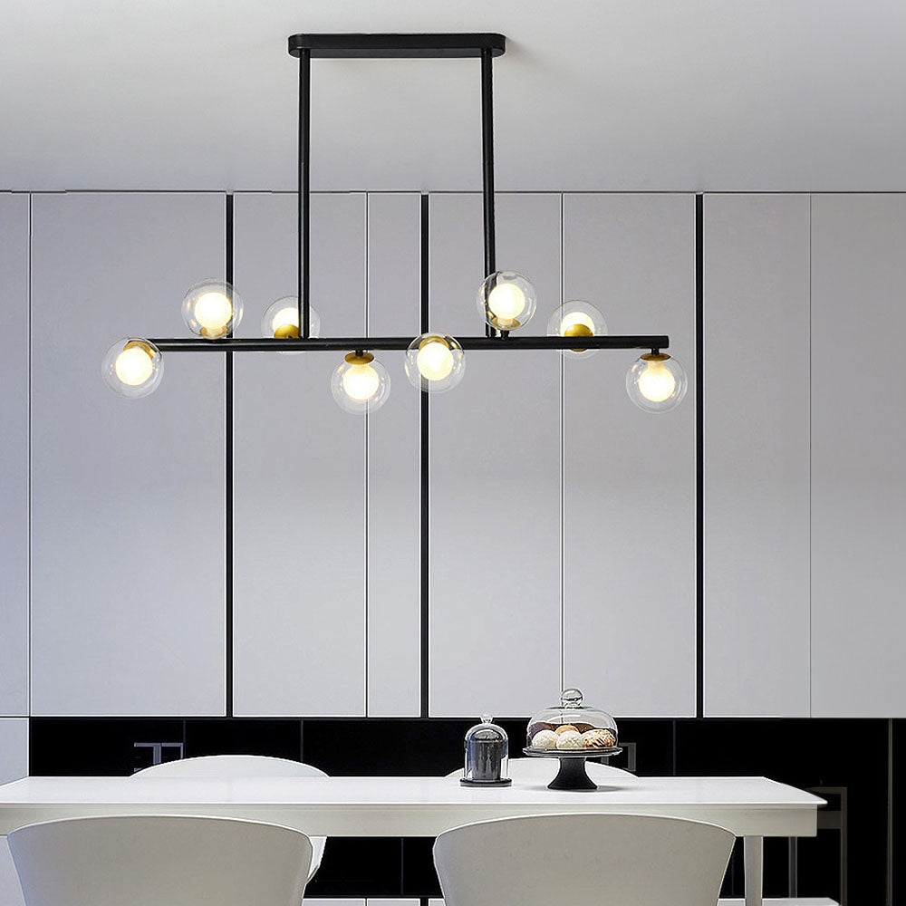 Nordic Style Glass Ceiling Bar Lights for Modern Kitchens - Elegant Illumination for Contemporary Home Decor