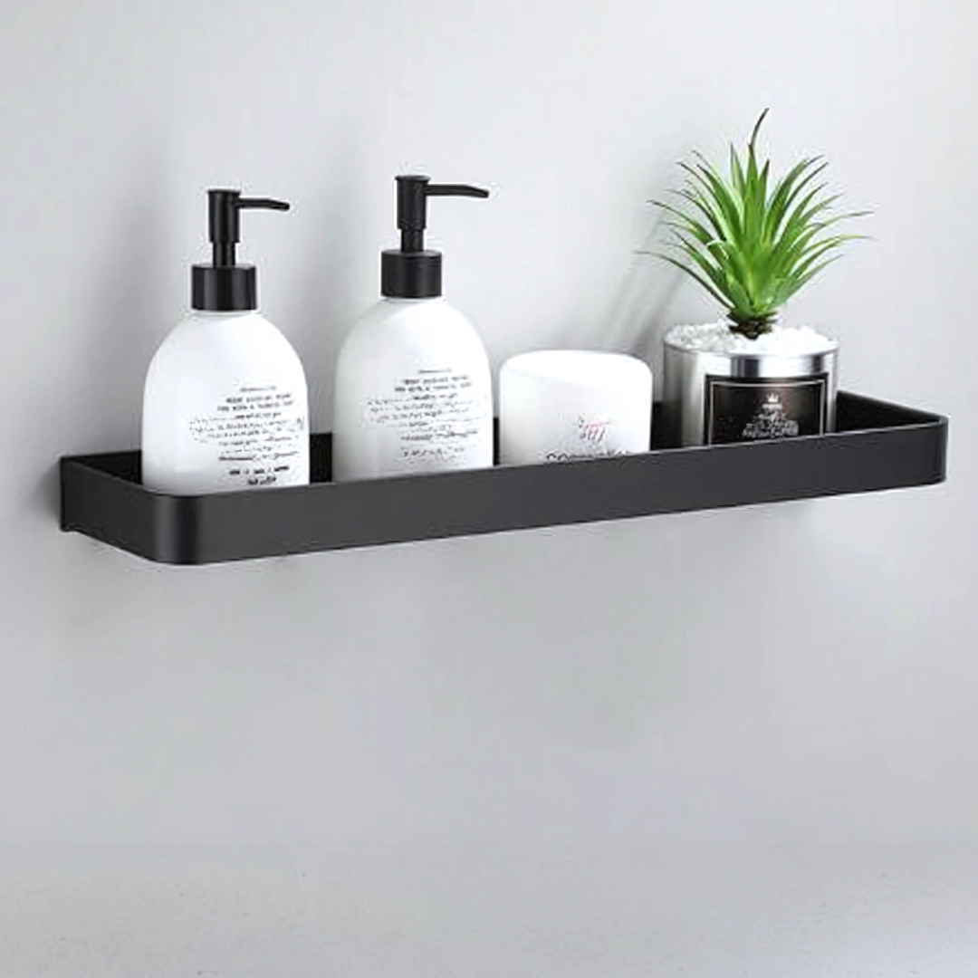 Estante de Pared de Metal para Baño Almacenamiento Moderno