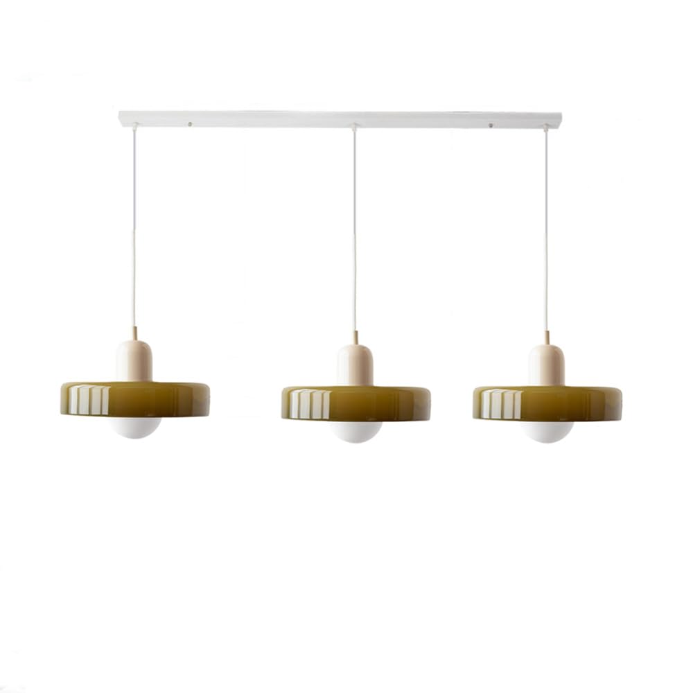 Contemporary 3-Head Glass Pendant Light - Stylish Modern Art Decor for Elegant Home Interiors