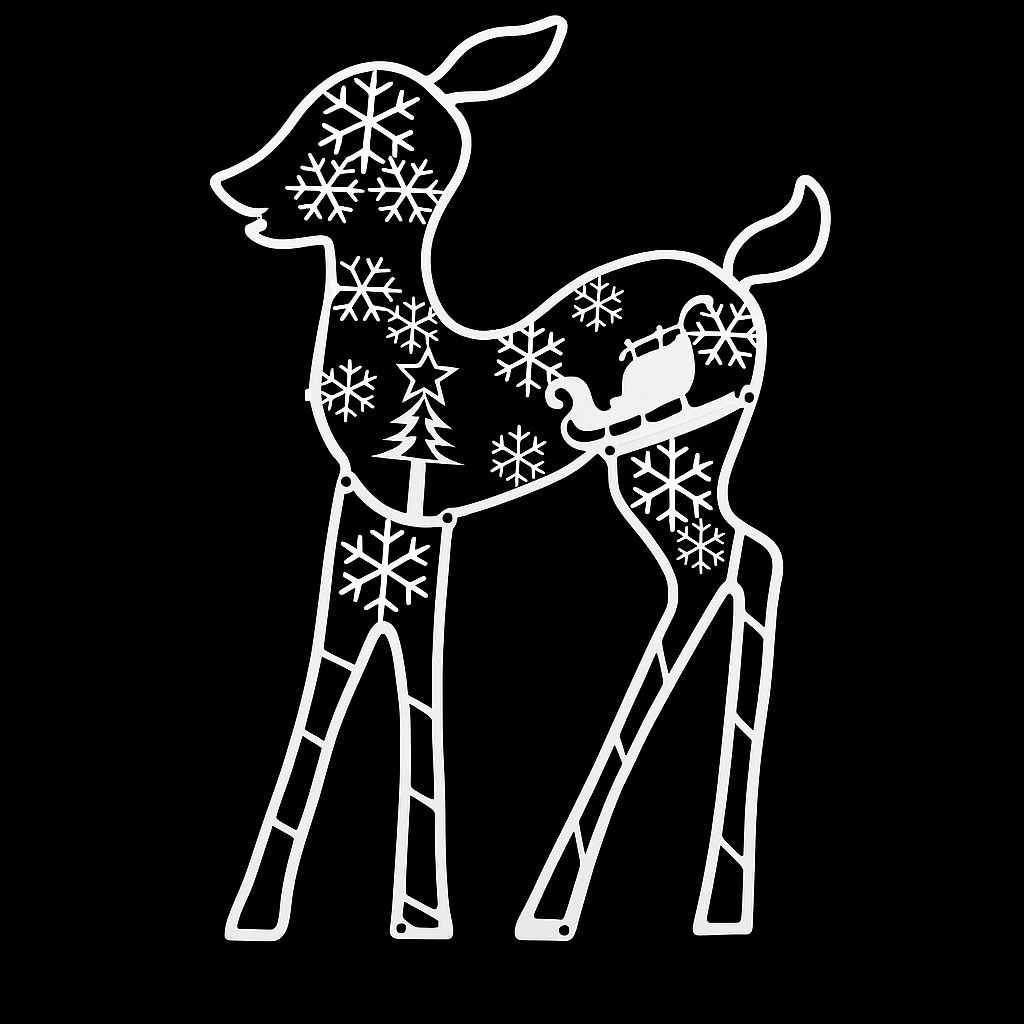 Figurine de renne lumineuse pour décorations de Noël