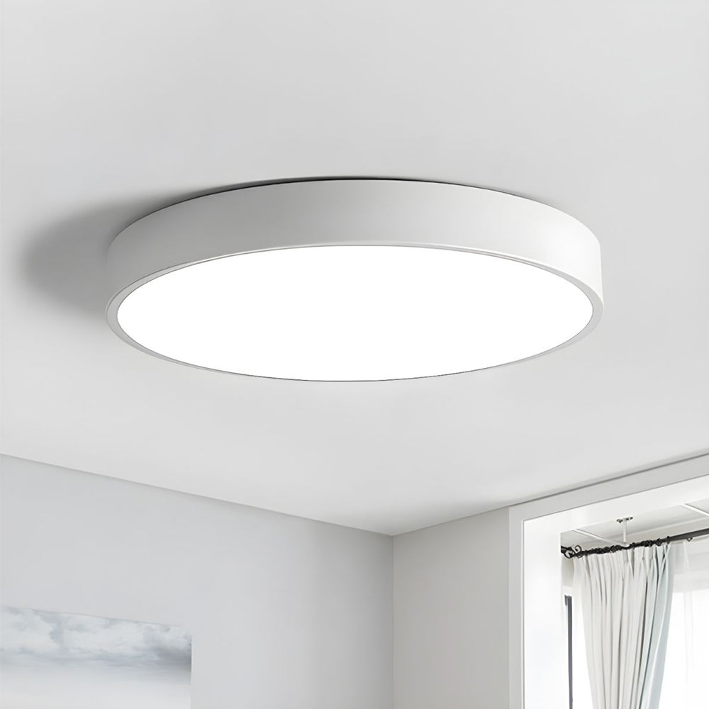 Sleek Round LED Flush Mount Ceiling Light Fixture for Modern Home Interiors - Energy Efficient and Stylish Illumination