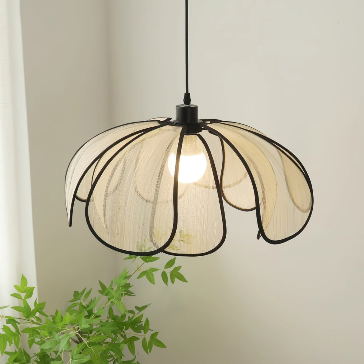 Elegant Fibre Design Pendant Light for Living Room - Stylish Ceiling Fixture for Modern Home Décor