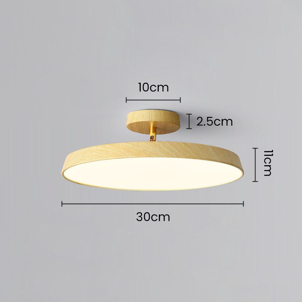 Minimalist White LED Semi-Flush Ceiling Light Fixture for Bedroom Ambience and Modern Home Decor