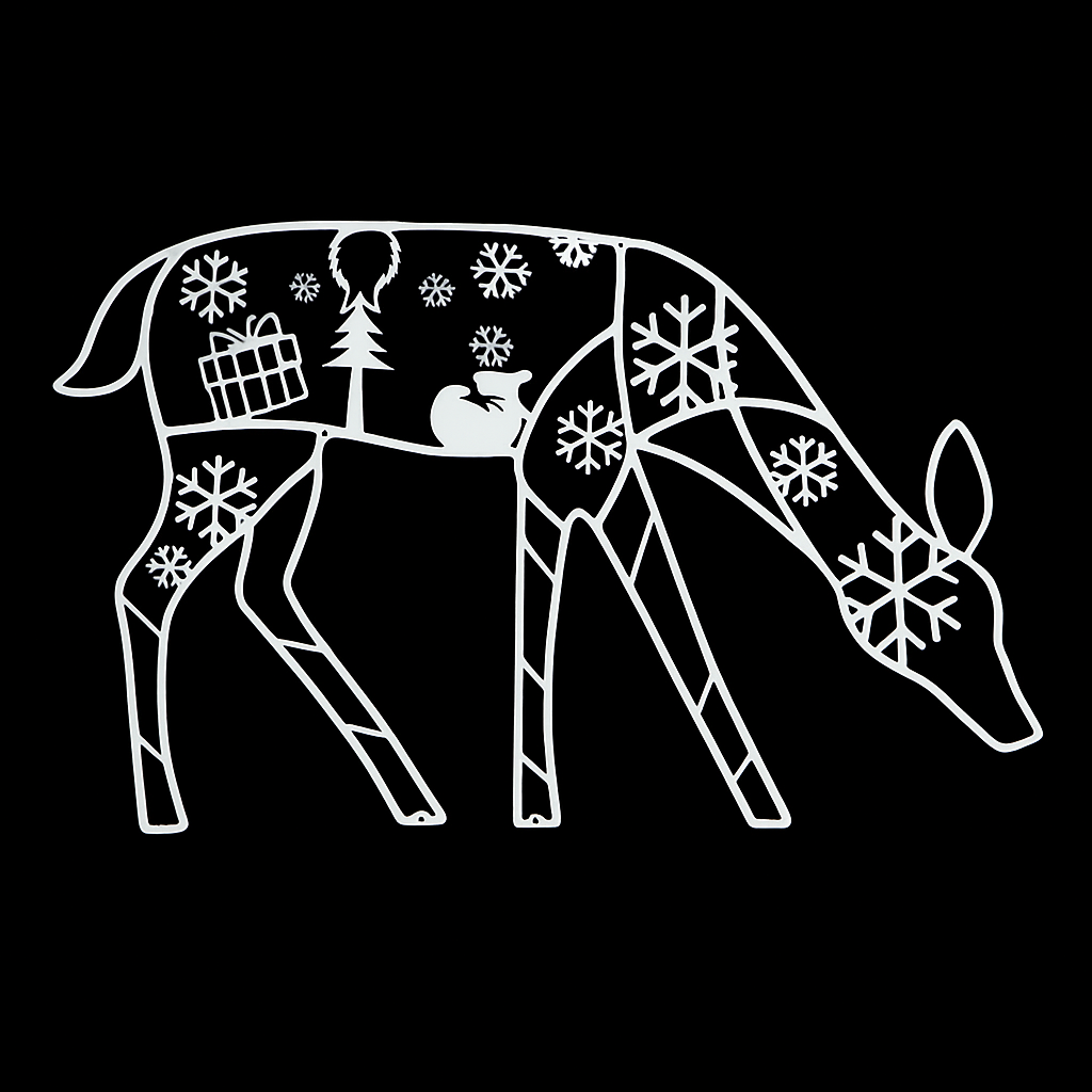 Figurine de renne lumineuse pour décorations de Noël