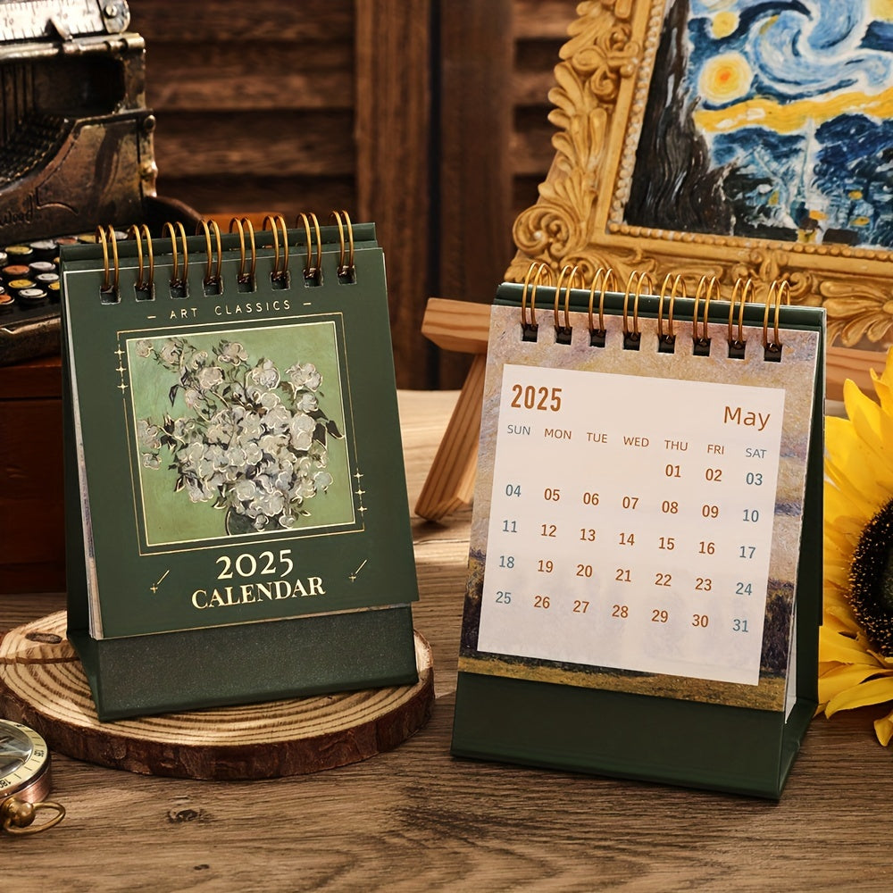 Calendario da scrivania con design artistico classico
