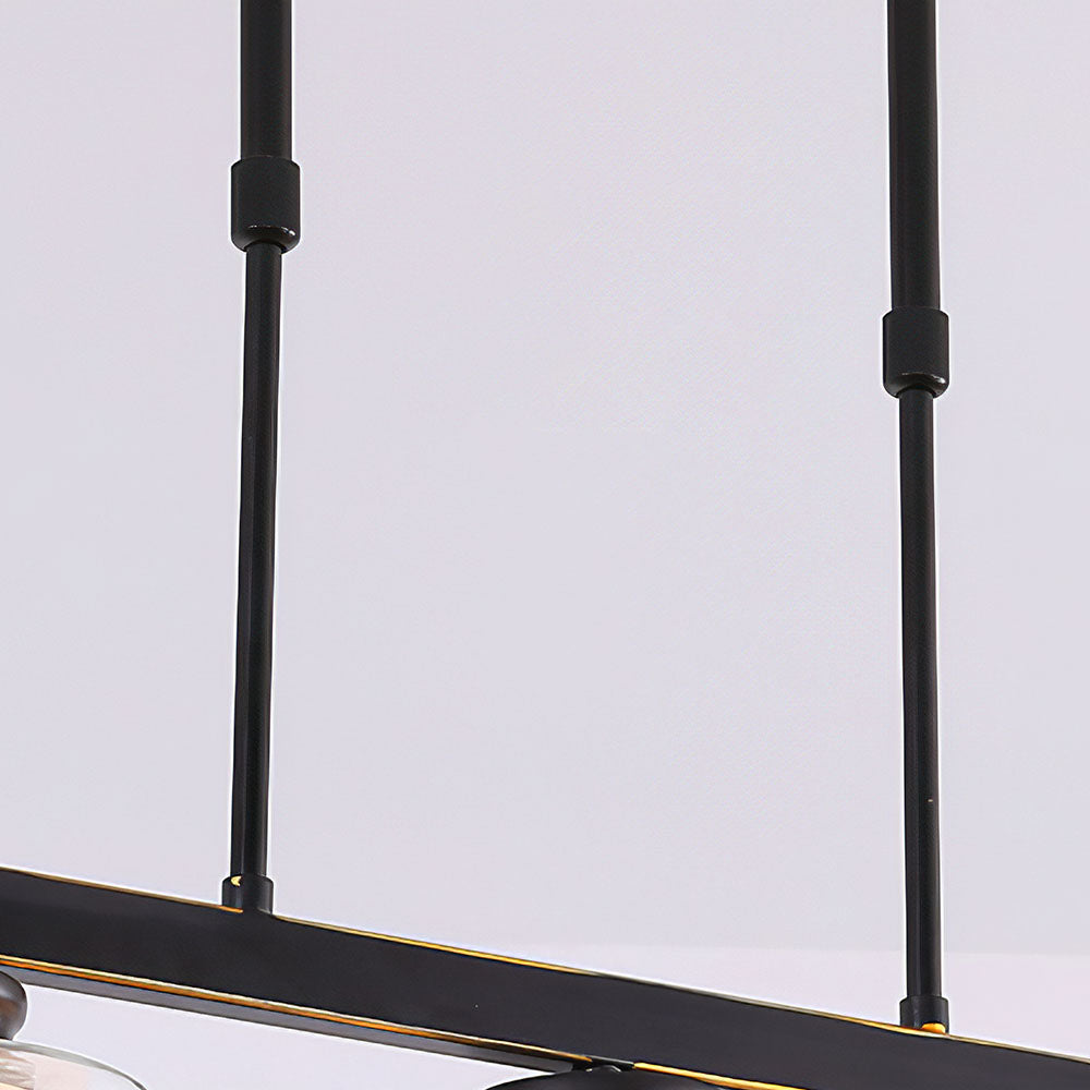 Plafonnier en verre pour îlot de cuisine moderne