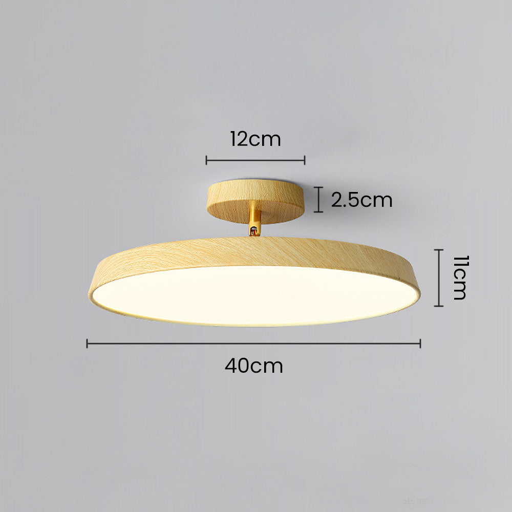 Minimalist White LED Semi-Flush Ceiling Light Fixture for Bedroom Ambience and Modern Home Decor