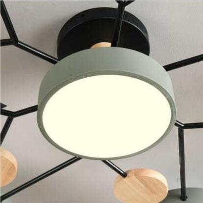 Contemporary Round Low Ceiling Light Fixture for Living Room Ambiance and Style Enhancement