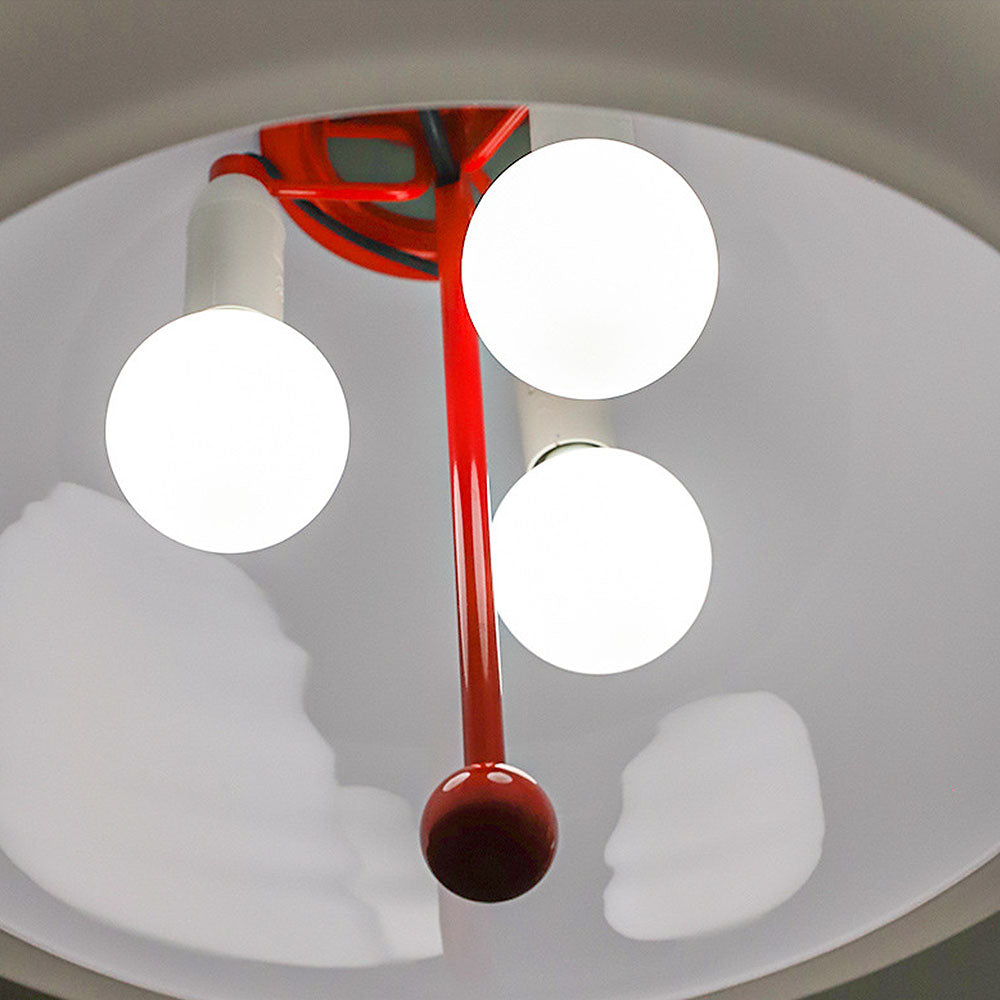 Modern Red Glass Pendant Light Fixture for Living Room - Stylish and Simple Design to Enhance Your Home Decor