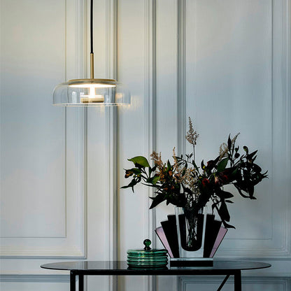 Lampa wisząca nowoczesna szklana LED sufitowa