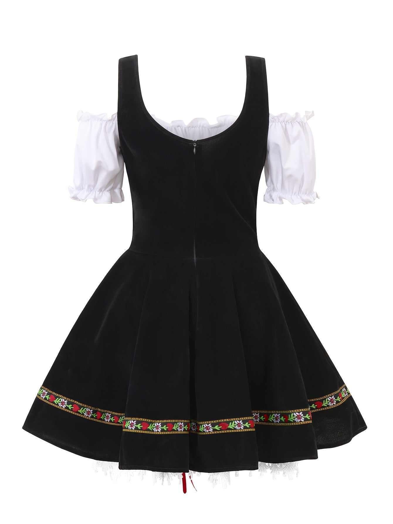 Costume da donna taglia plus bavarese per Halloween | Mini abito con maniche a sbuffo