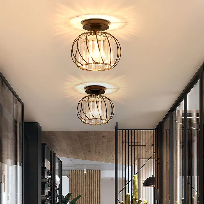 Nordic Style Simple Globular Glass Pendant Light for Hallway - Elegant Ceiling Fixture for Modern Home Décor