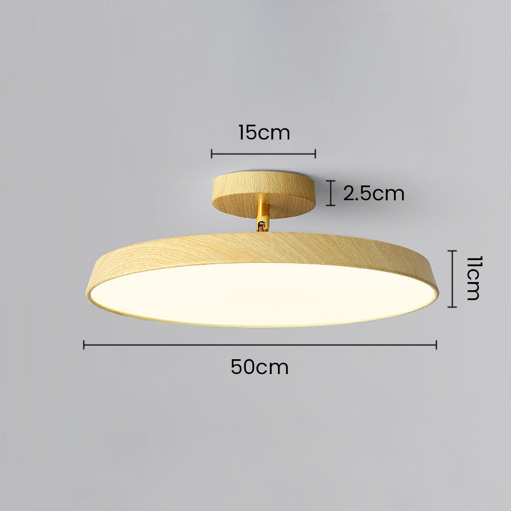 Minimalist White LED Semi-Flush Ceiling Light Fixture for Bedroom Ambience and Modern Home Decor