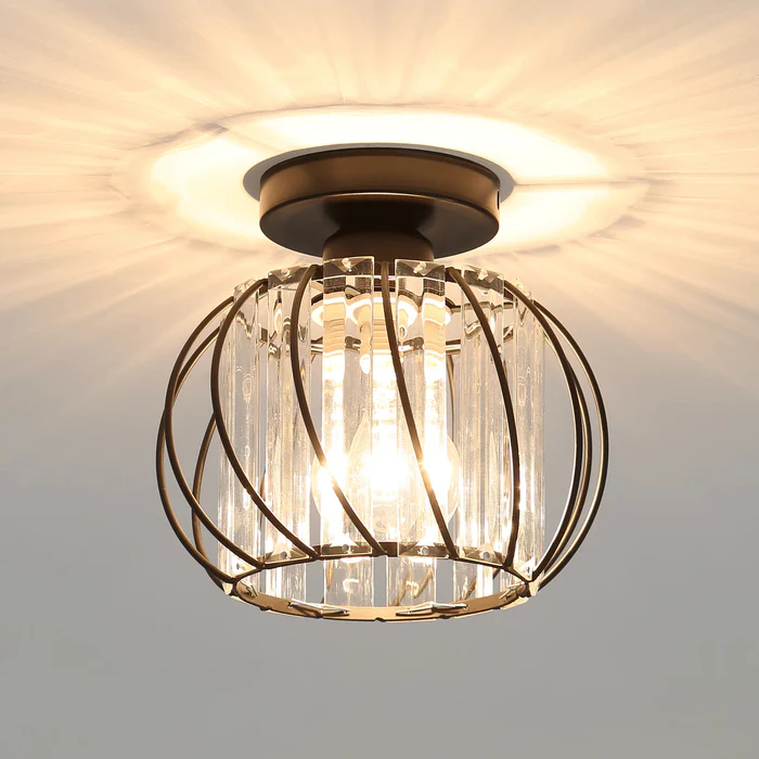 Nordic Style Simple Globular Glass Pendant Light for Hallway - Elegant Ceiling Fixture for Modern Home Décor