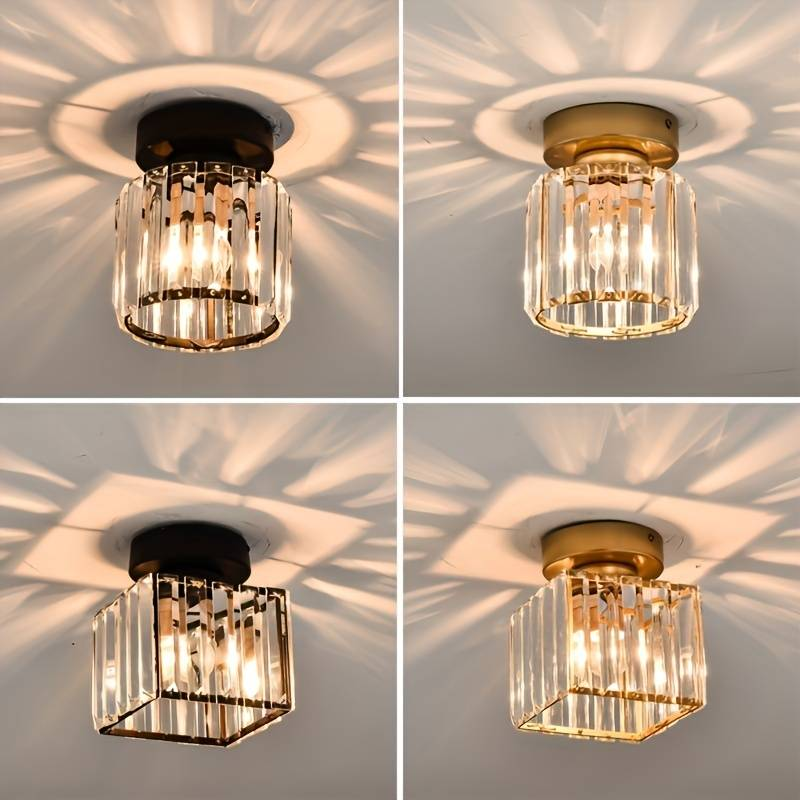 Contemporary 1-Light Flush Mount Ceiling Light for Hallway - Stylish and Modern Lighting Fixture for Home Interiors