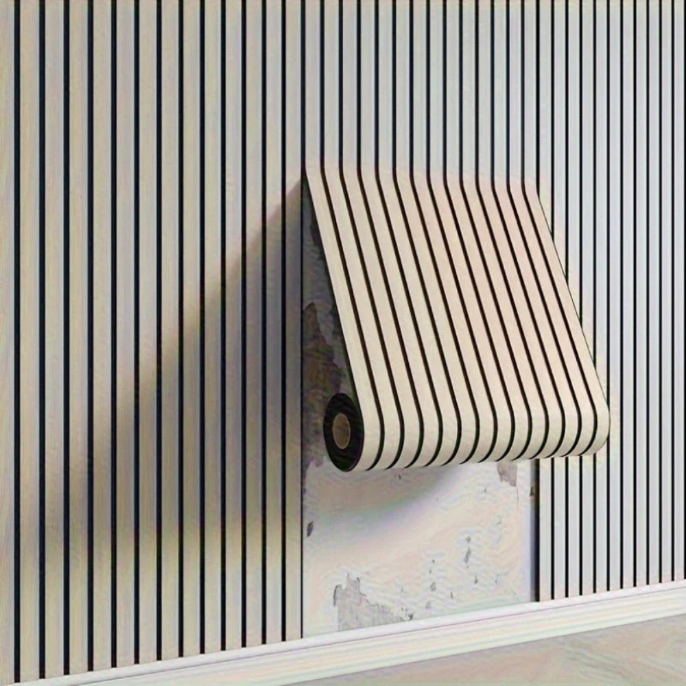 Autocollant mural 3D aspect bois panneau PVC auto-adhésif étanche