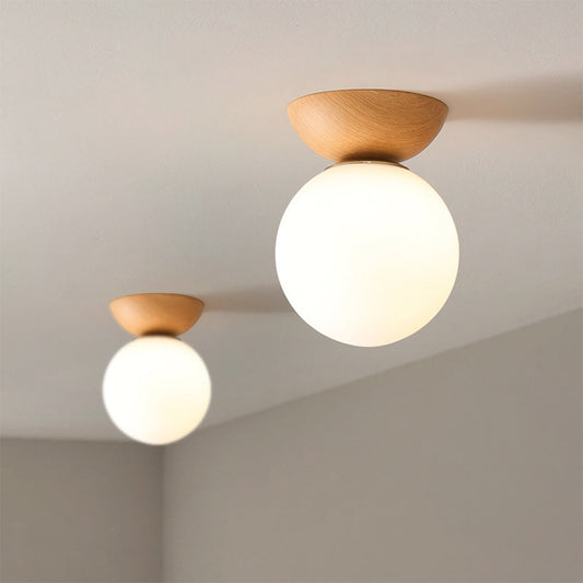 Ceiling Light with Glass Shade for Hallway