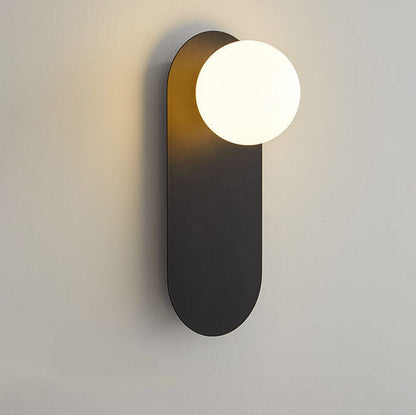 Wall Light Modern Glass Globe Metal Design