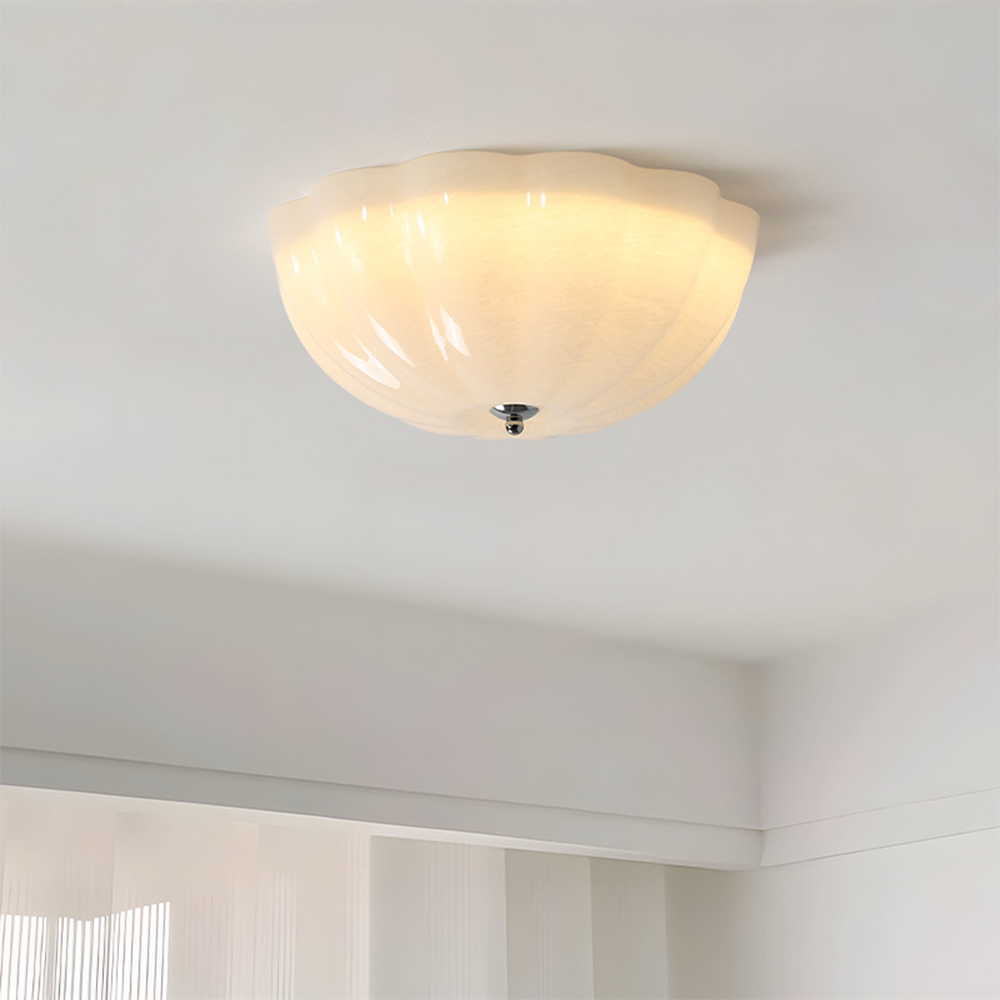 Elegant Cream Style LED Ceiling Light for Bedrooms - Modern Illumination Fixture with Soft Glow for a Cozy Atmosphere