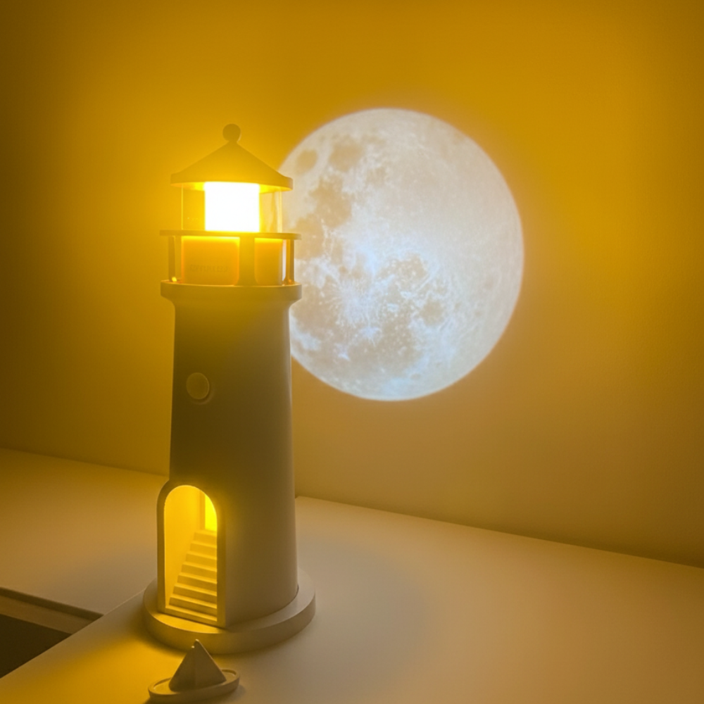 Mondlampe Leuchtturm Projektor LED Licht Bluetooth Wiederaufladbar