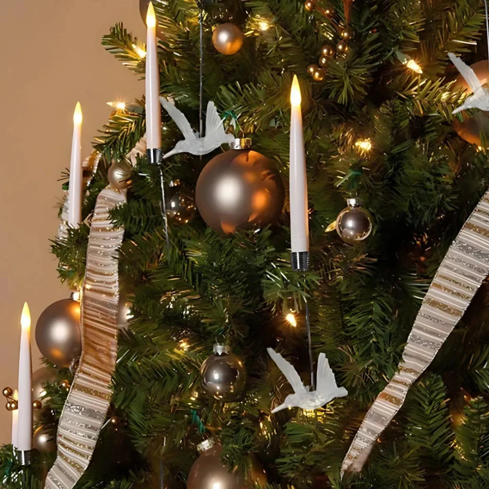 Guirlande lumineuse de Noël avec bougies LED vacillantes