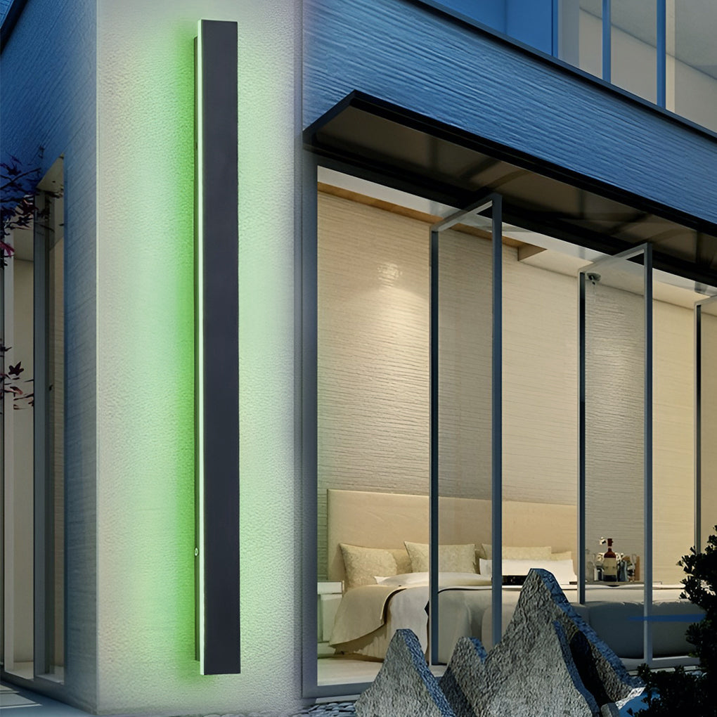 Aplique de pared para exterior moderno LED negro