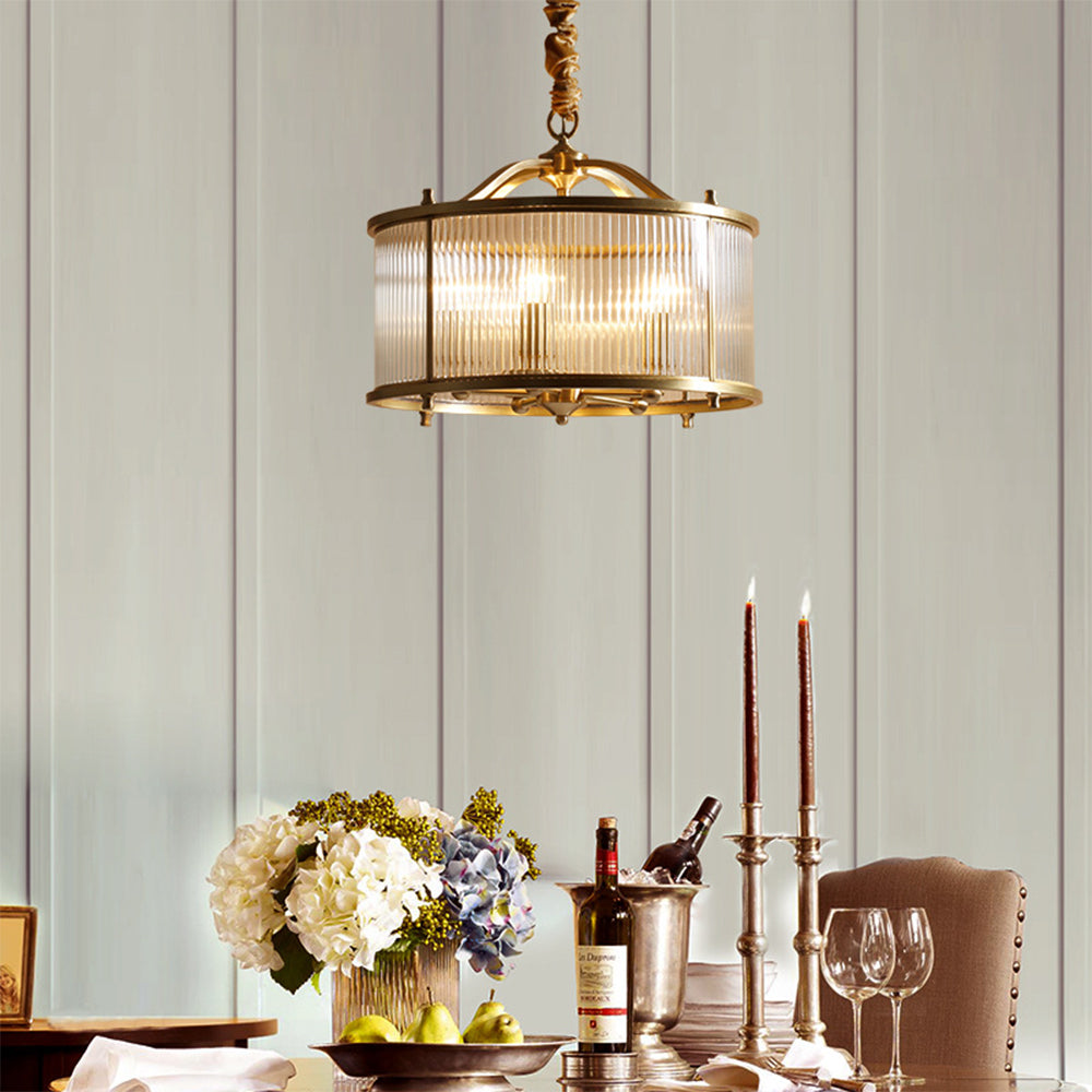 Elegant Gold Glass Pendant Light for Dining Room - Modern Ceiling Fixture to Enhance Your Home Décor and Ambience