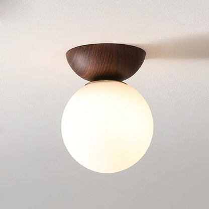 Lampada da soffitto con paralume in vetro per corridoio