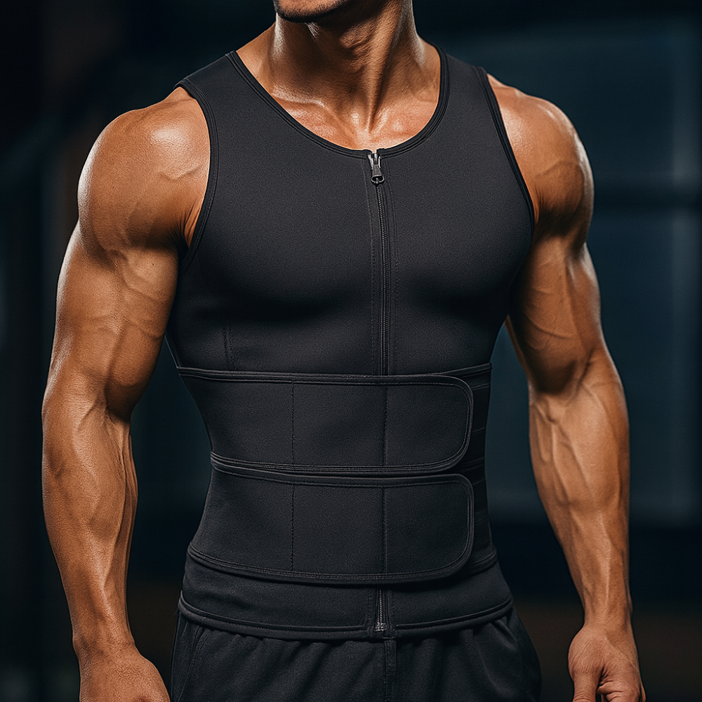 Sauna Vest Neoprene Compression Workout Waist Trainer Men