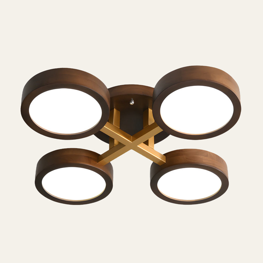 LED Ceiling Light with Wood Modern Design