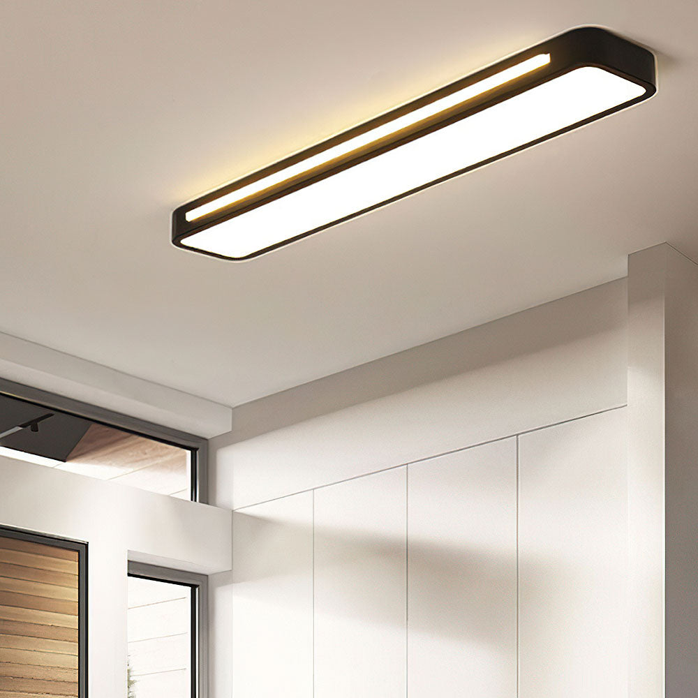 Nordic Minimalist Long LED Ceiling Light Fixture - Modern Design for Elegant Home Illumination and Stylish Ambiance