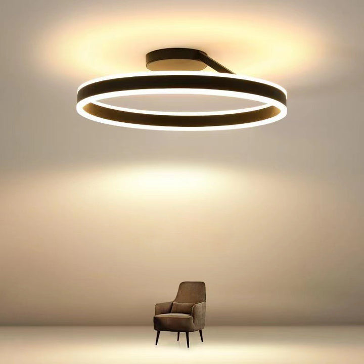 Nordic Minimalist Metal LED Ceiling Light Fixture for Stylish Living Room Illumination and Modern Home Décor