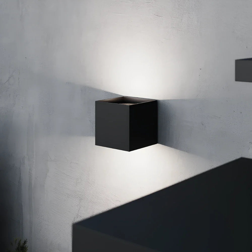 Lámpara de pared moderna de aluminio negro