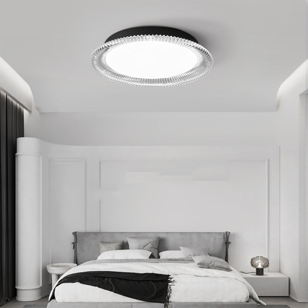 Nordic Style LED Round Ceiling Light for Bedroom - Modern Illumination Fixture for Home Decor and Ambient Lighting