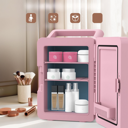 Mini-Kühlschrank mit Spiegeltür Tragbarer 12L Kühler